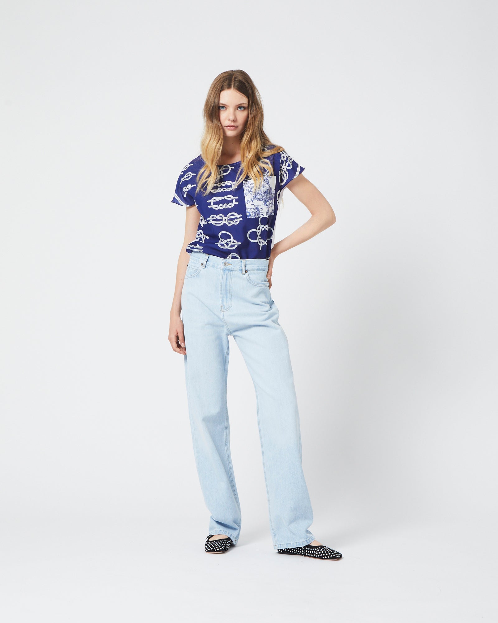 FORTE DEI MARMI COUTURE - Тениски - Pocket Print Linen T-Shirt - Love|Labels