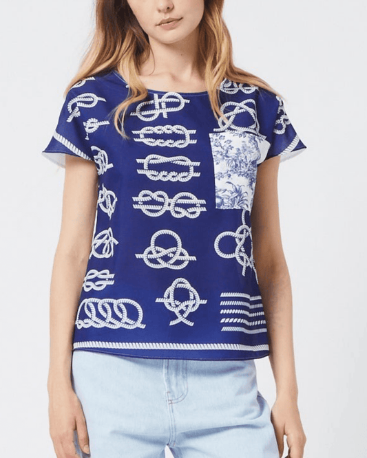 FORTE DEI MARMI COUTURE - Тениски - Pocket Print Linen T-Shirt - Love|Labels