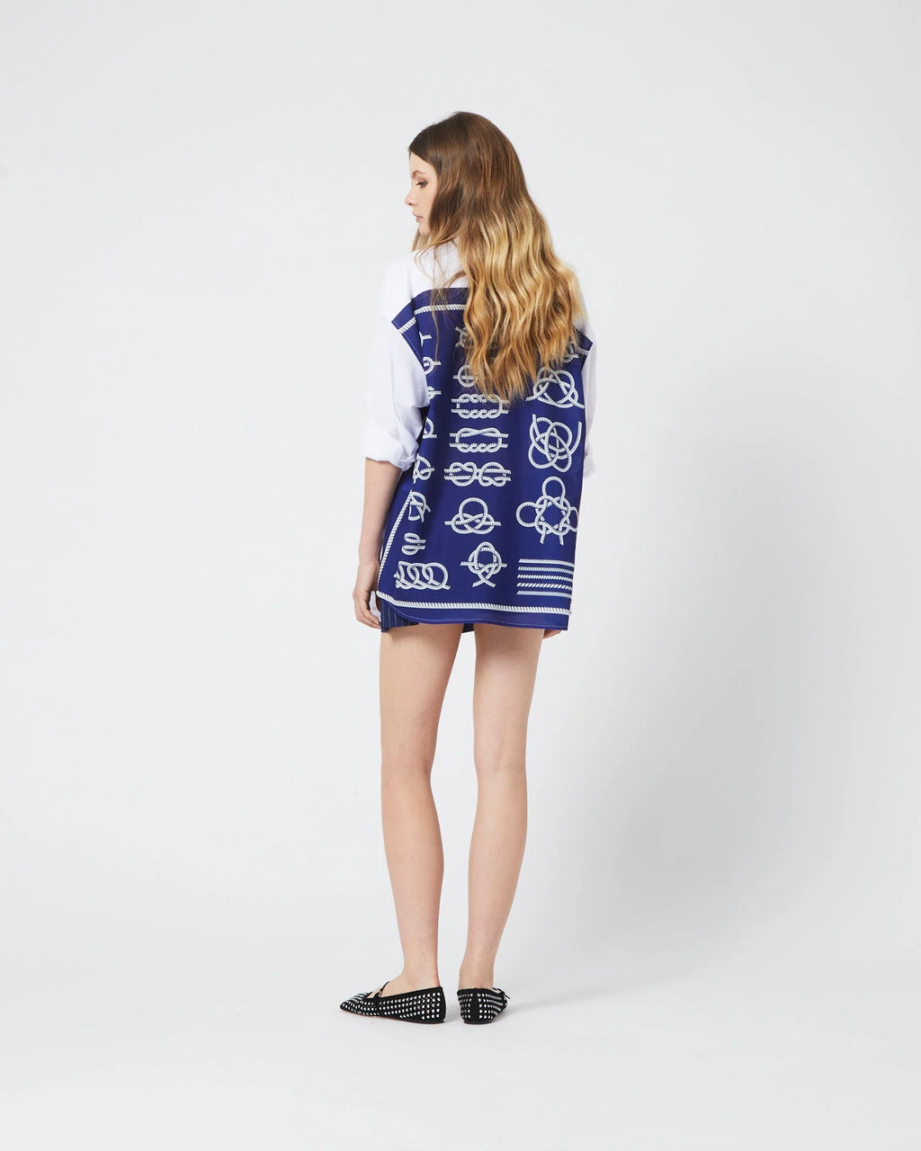 Pocket Print White Shirt