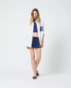 Pocket Print White Shirt