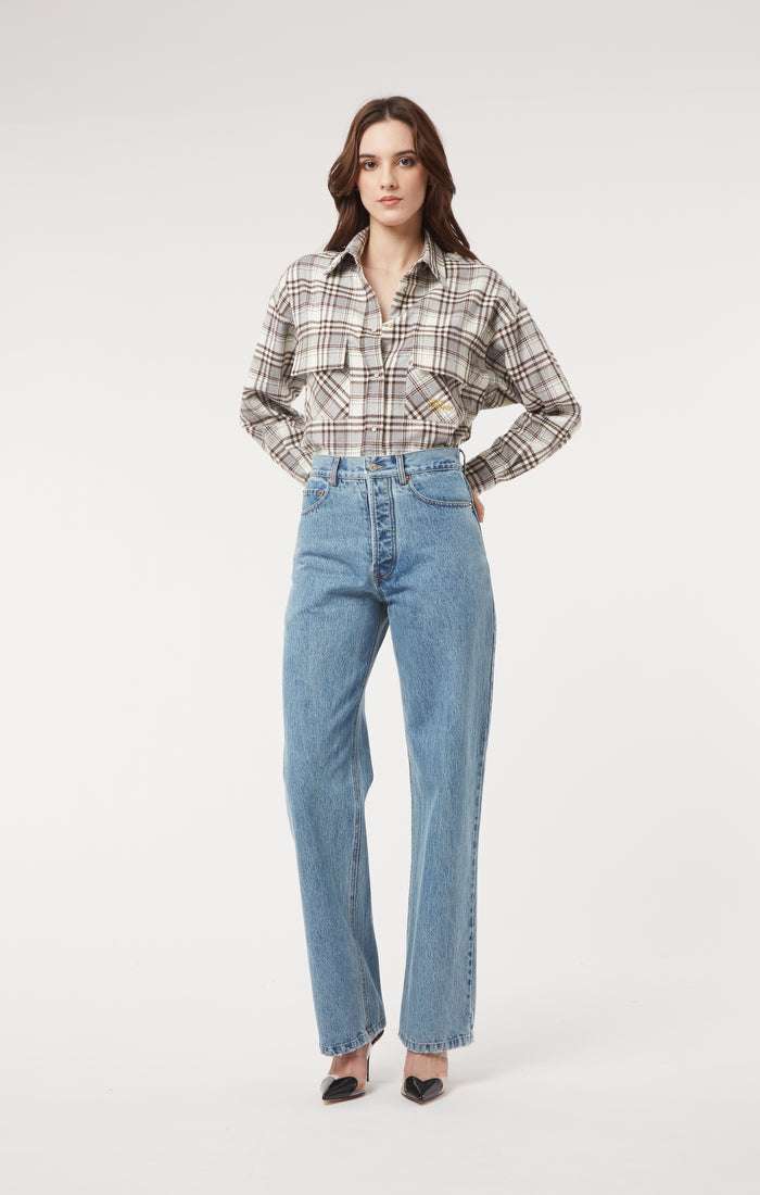 FORTE DEI MARMI COUTURE - Панталони - Rhinestones Logo Blue Jeans - Love|Labels