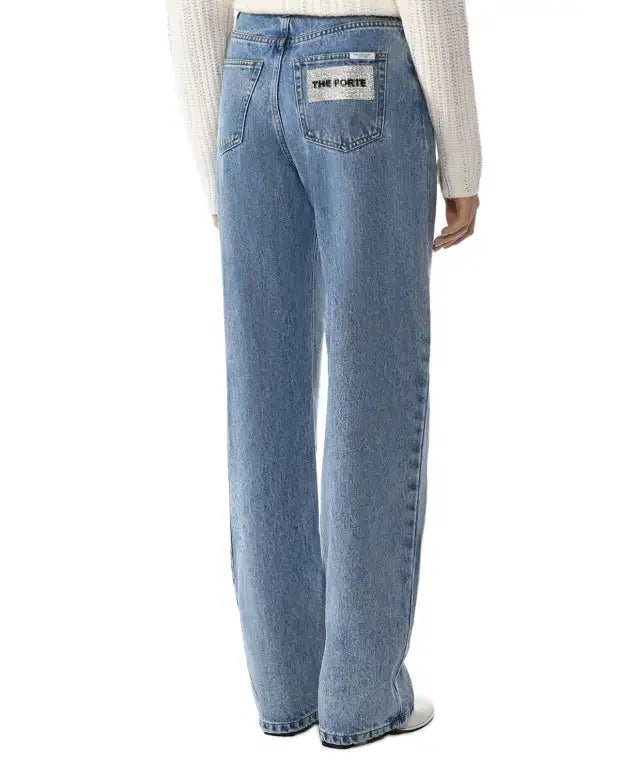 FORTE DEI MARMI COUTURE - Панталони - Rhinestones Logo Blue Jeans - Love|Labels