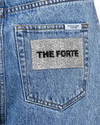 FORTE DEI MARMI COUTURE - Панталони - Rhinestones Logo Blue Jeans - Love|Labels