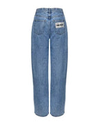 FORTE DEI MARMI COUTURE - Панталони - Rhinestones Logo Blue Jeans - Love|Labels