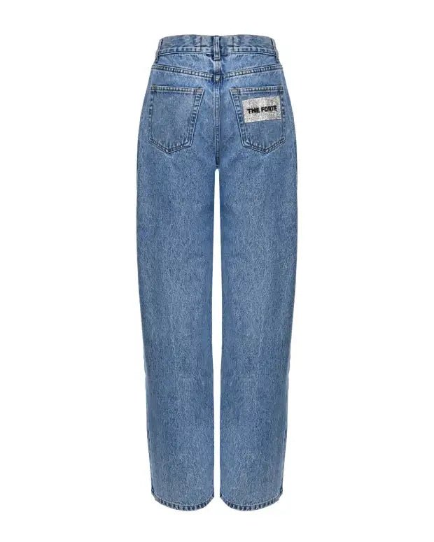 FORTE DEI MARMI COUTURE - Панталони - Rhinestones Logo Blue Jeans - Love|Labels