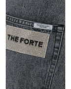 FORTE DEI MARMI COUTURE - Панталони - Rhinestones Logo Grey Jeans - Love|Labels