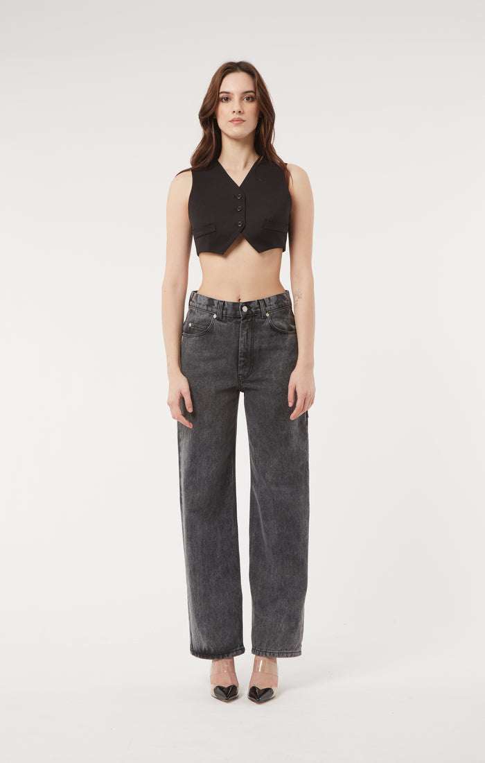 FORTE DEI MARMI COUTURE - Панталони - Rhinestones Logo Grey Jeans - Love|Labels