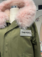 FORTE DEI MARMI COUTURE - Якета - Rhinestones Logo Khaki Parka - Love|Labels