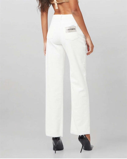 FORTE DEI MARMI COUTURE - Панталони - Rhinestones White Jeans - Love|Labels