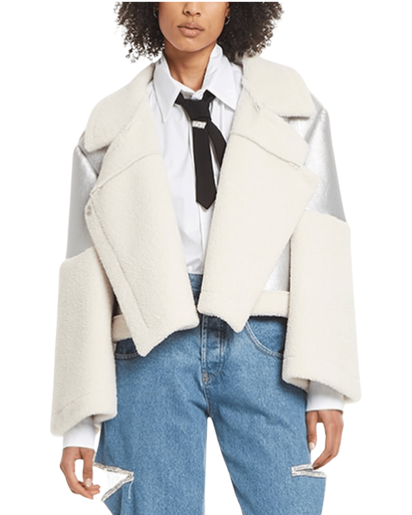 FORTE DEI MARMI COUTURE - Якета - Silver Crop Jacket - Love|Labels