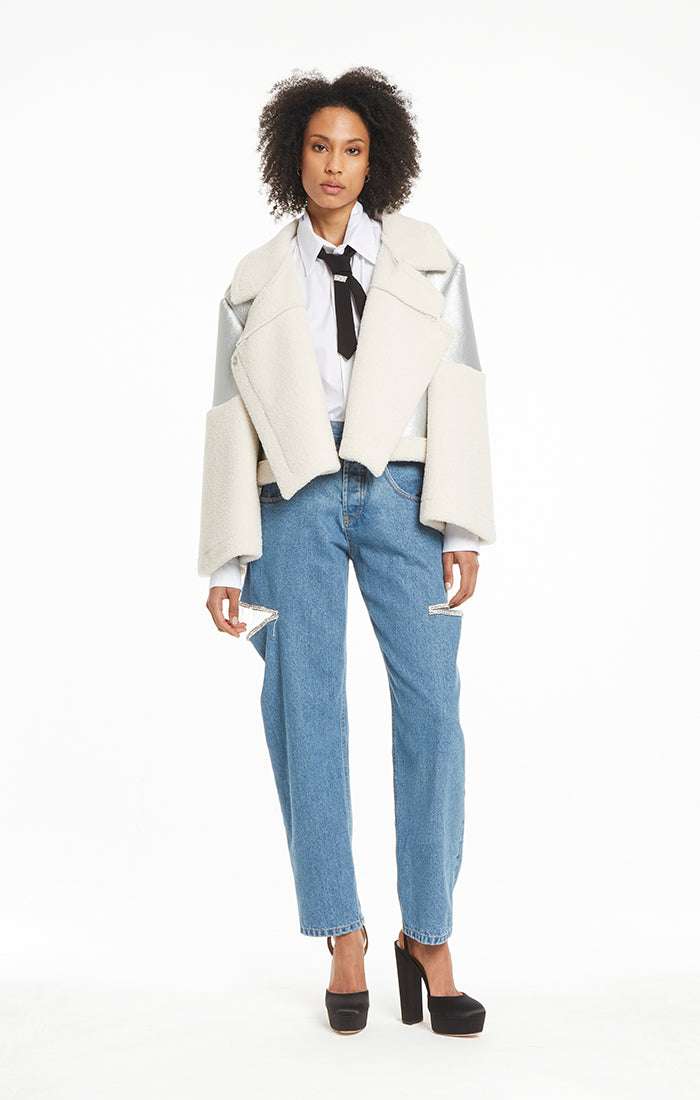 FORTE DEI MARMI COUTURE - Якета - Silver Crop Jacket - Love|Labels