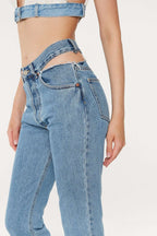 FORTE DEI MARMI COUTURE - Деним - Straight Cut Out Jeans - Love|Labels