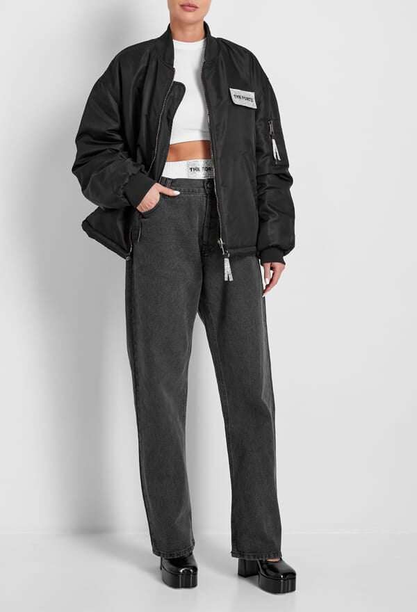 FORTE DEI MARMI COUTURE - Деним - Strass Logo Blk Jeans - Love|Labels