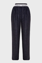 FORTE DEI MARMI COUTURE - Панталони - Waistband Logo Wool Pants - Love|Labels