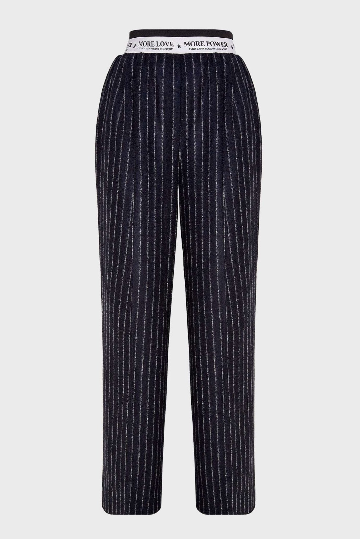 FORTE DEI MARMI COUTURE - Панталони - Waistband Logo Wool Pants - Love|Labels