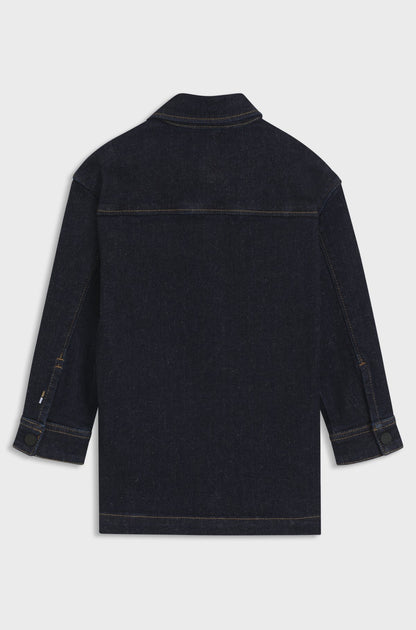 Denim Shirt With Branded Chest Pocket