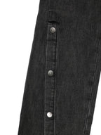 Denim Button Jeans Black