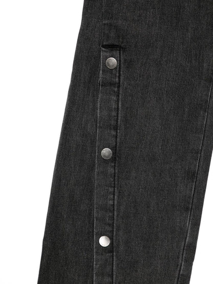 Denim Button Pants Black