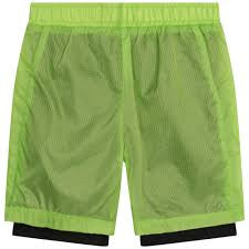 Green Logo Leggings Shorts