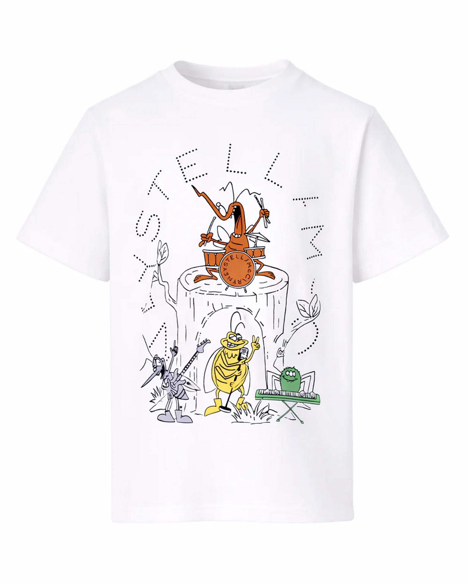 White T-Shirt With Graphic Print