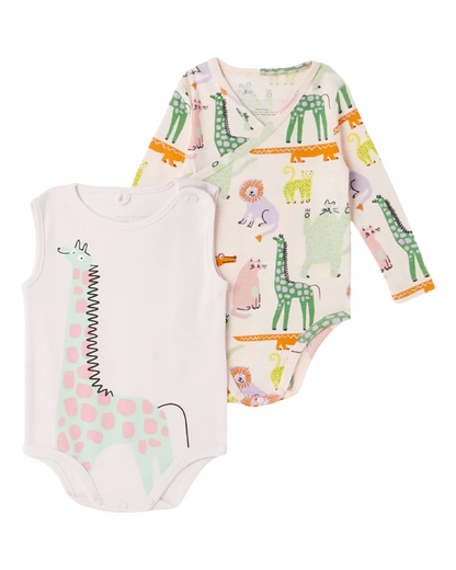 Animal Babygirl Set Rompers Pink