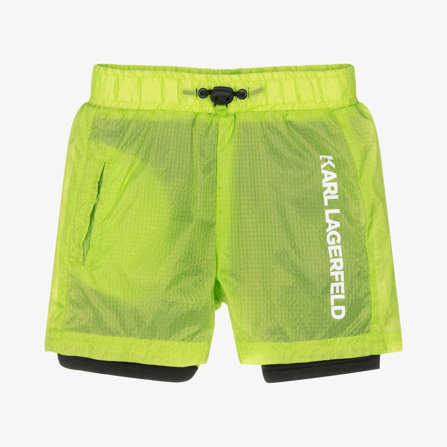 Green Logo Leggings Shorts
