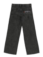 Denim Button Jeans Black
