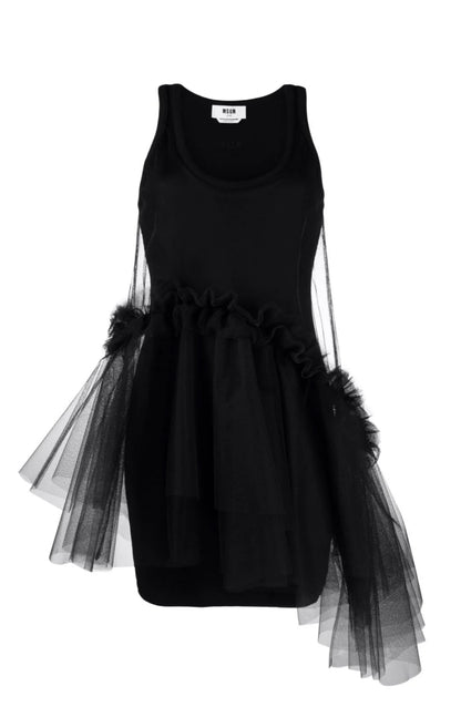 Tulle Detailed Sleeveless Dress