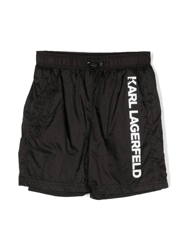 Black Logo Leggings Shorts