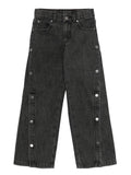 Denim Button Jeans Black