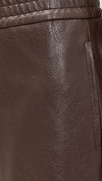 Faux Leather Wide Leg Pants