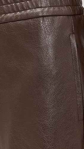 Faux Leather Wide Leg Pants