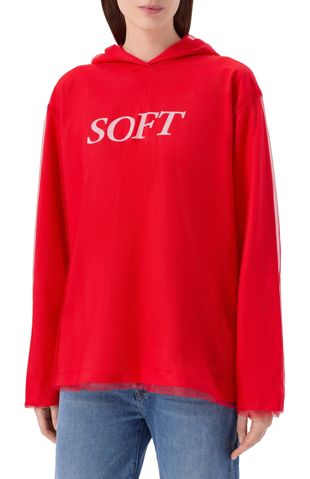 Sweatshirt In Tulle And Cotton
