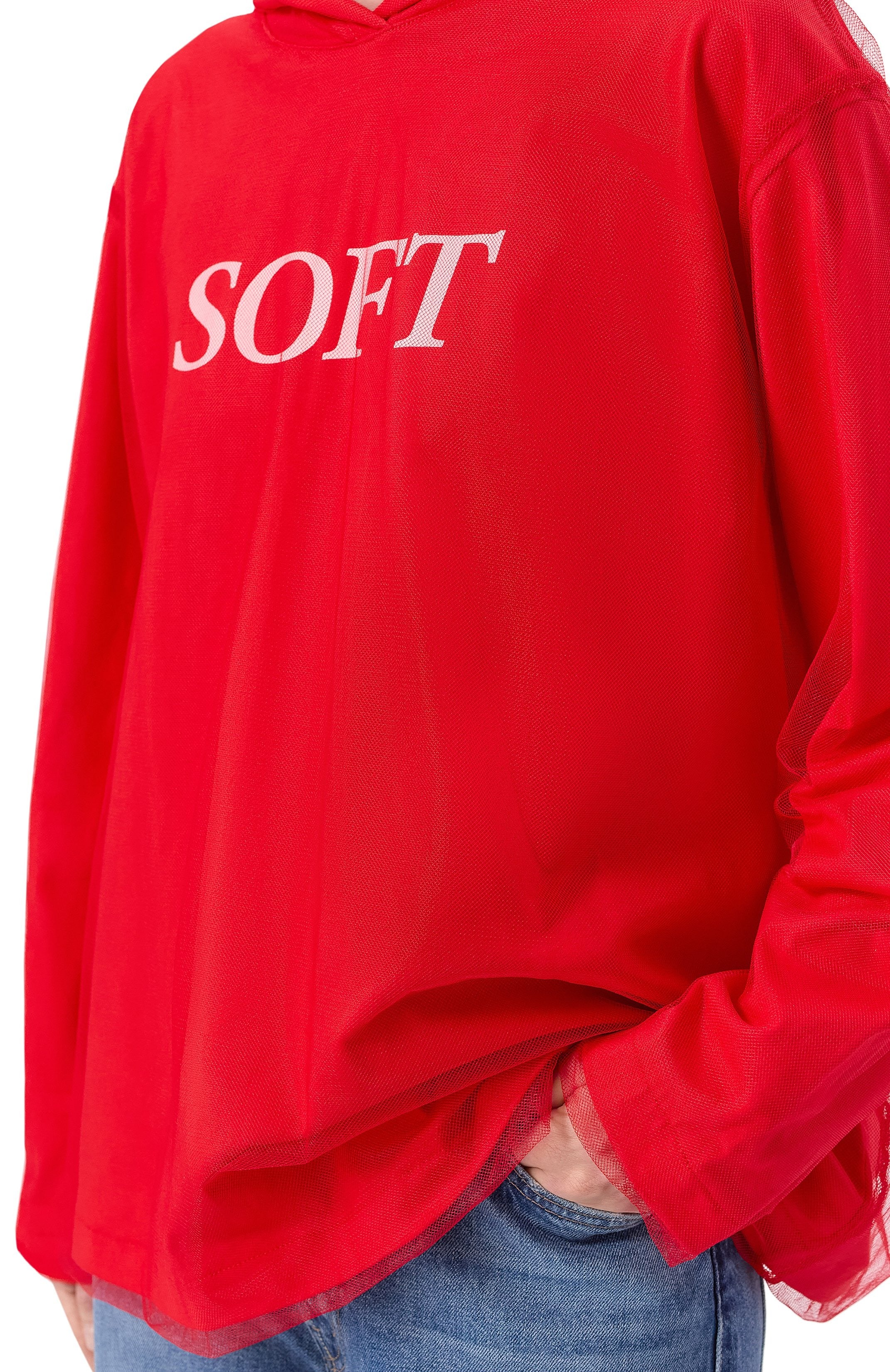 Sweatshirt In Tulle And Cotton