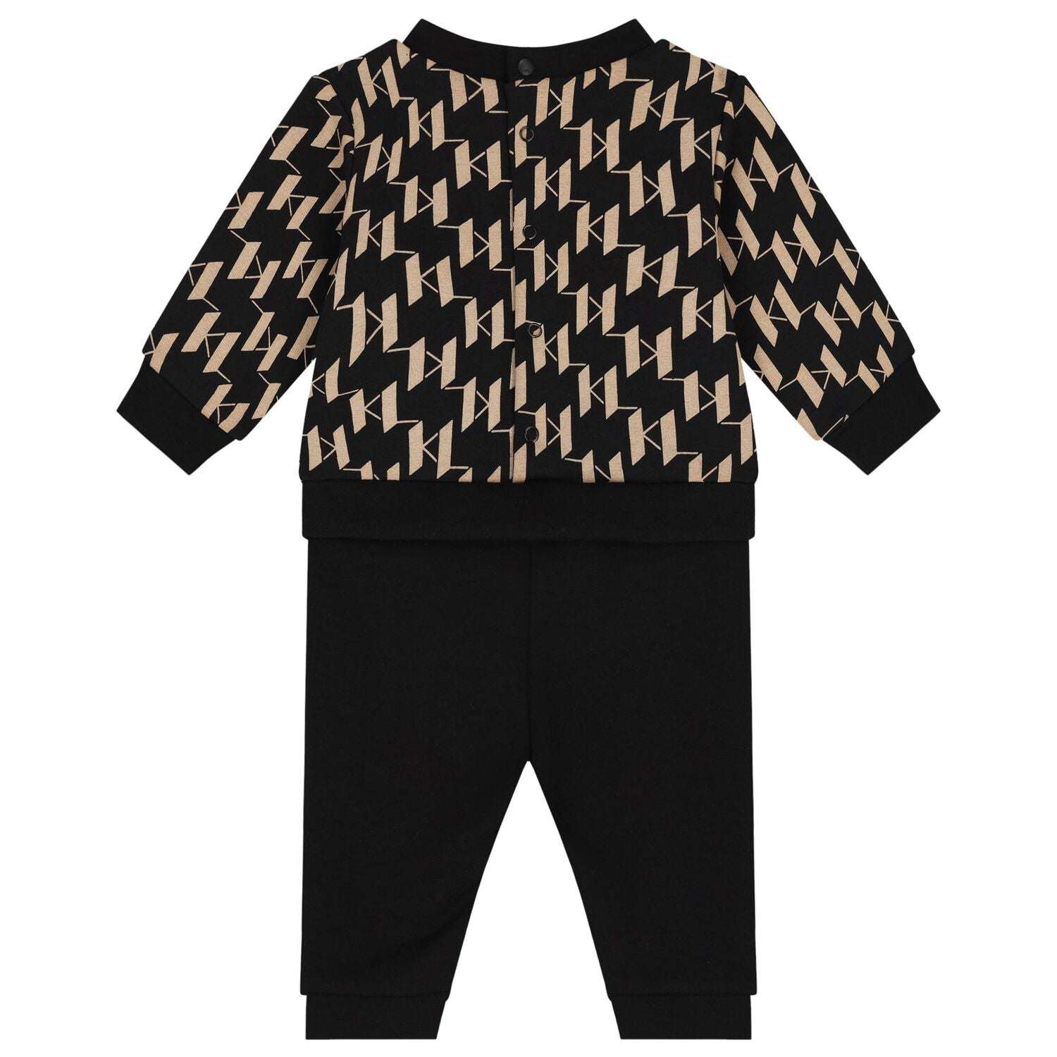 Karl Lagerfeld - Ромпери - Black & Beige Logo Romper - Love|Labels