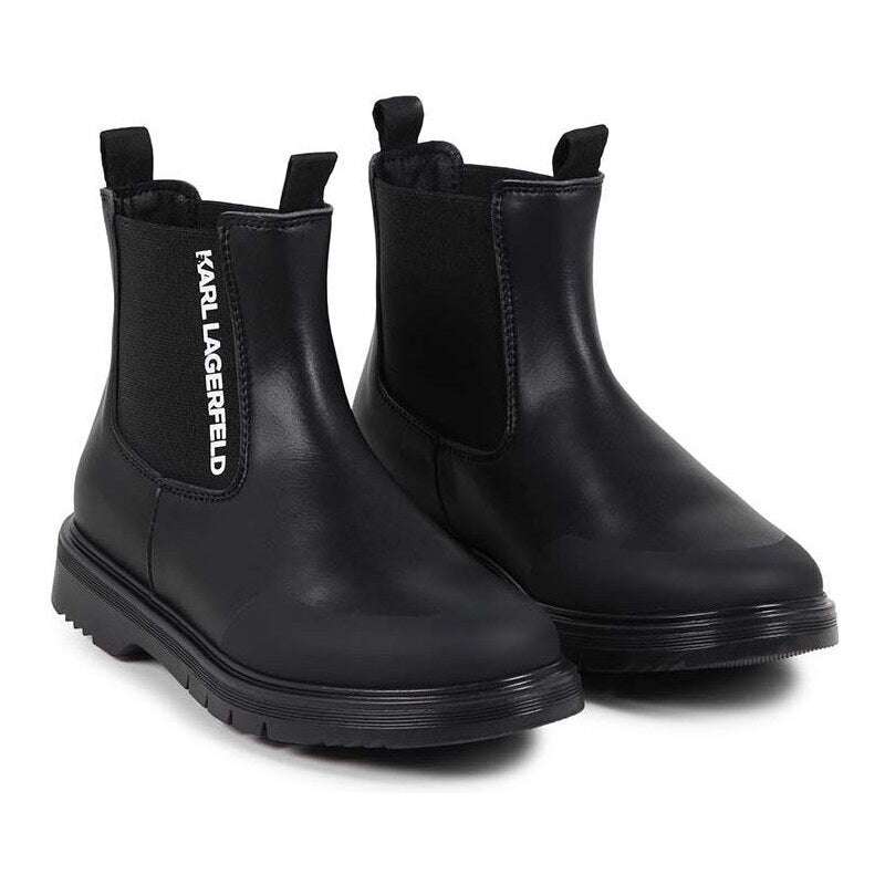 Karl Lagerfeld - Обувки - Black Logo Boots - Love|Labels