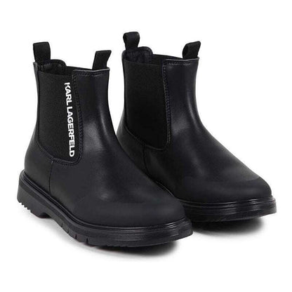Karl Lagerfeld - Обувки - Black Logo Boots - Love|Labels