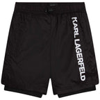 Karl Lagerfeld - Шорти - Black Logo Leggings Shorts - Love|Labels