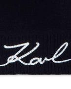 Karl Lagerfeld - Аксесоари - Шапки - Black Logo Pom - Pom Beanie - Love|Labels