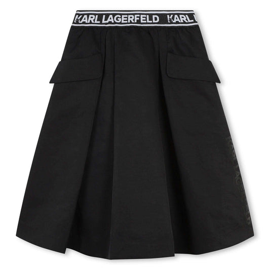 Karl Lagerfeld - Поли - Black Logo Skirt - Love|Labels