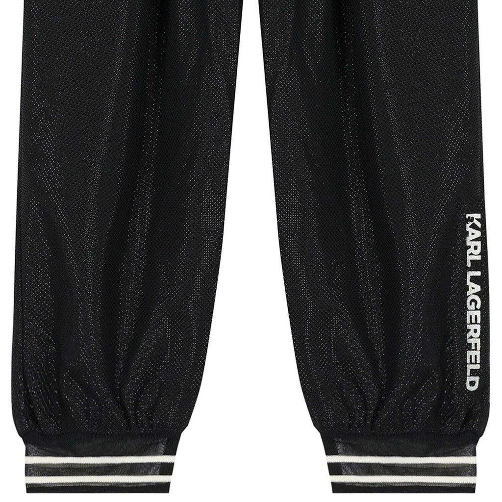 Karl Lagerfeld - Панталони - Black Shiney Trousers - Love|Labels