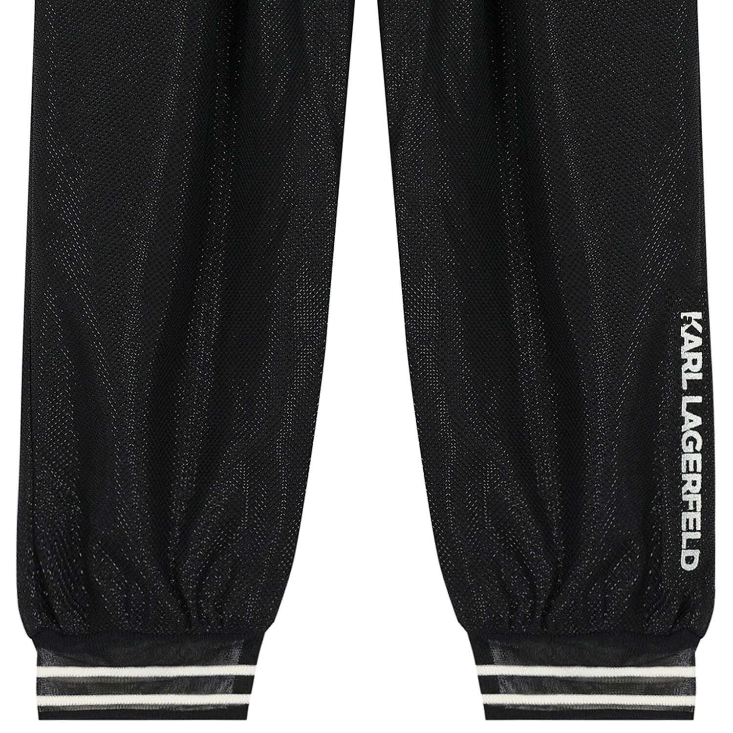 Karl Lagerfeld - Панталони - Black Shiney Trousers - Love|Labels