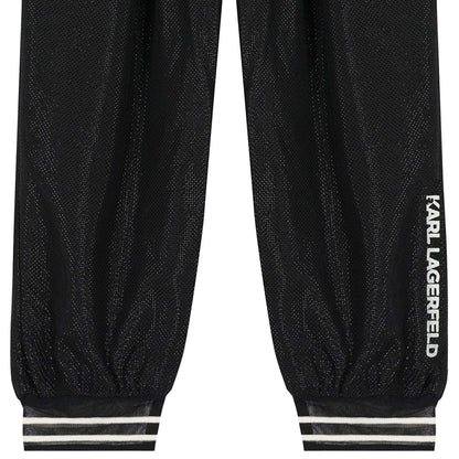 Karl Lagerfeld - Панталони - Black Shiney Trousers - Love|Labels