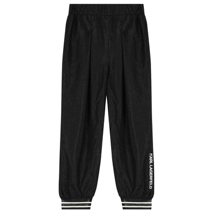 Karl Lagerfeld - Панталони - Black Shiney Trousers - Love|Labels