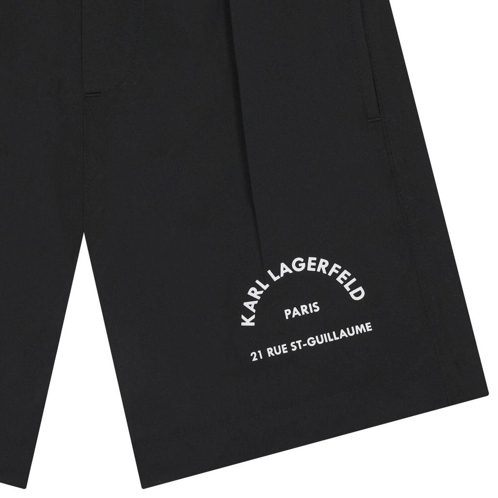 Karl Lagerfeld - Шорти - Boys Black Logo Swim Shorts - Love|Labels