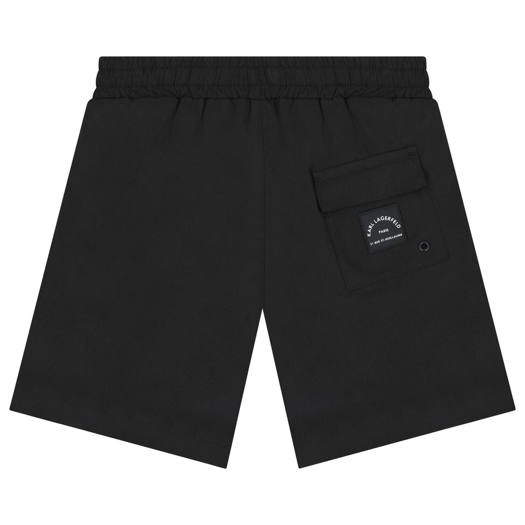 Karl Lagerfeld - Шорти - Boys Black Logo Swim Shorts - Love|Labels