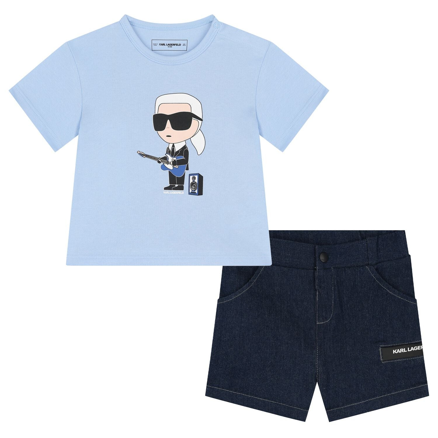 Karl Lagerfeld - Комплекти - Boys Blue Ikonik Shorts Set - Love|Labels
