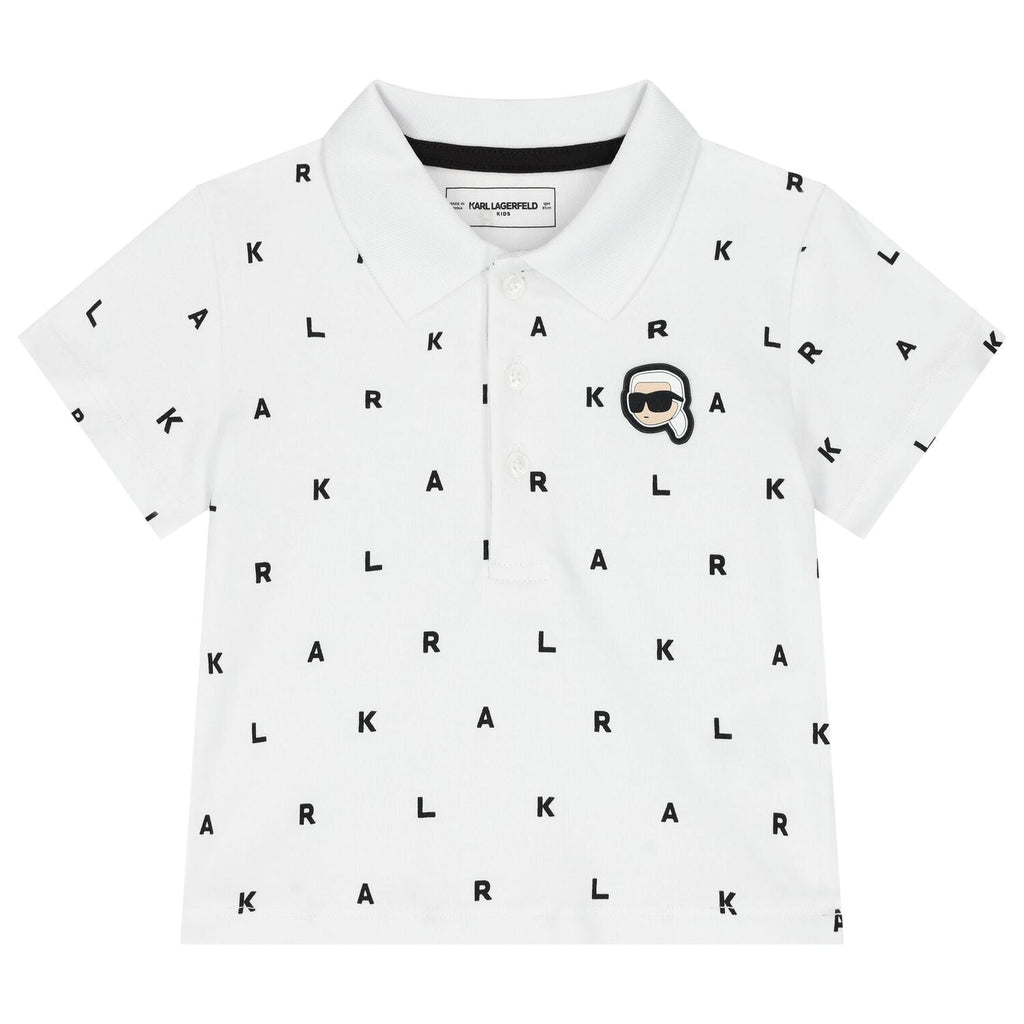 Karl Lagerfeld - Комплекти - Boys White & Beige Logo Shorts Set - Love|Labels
