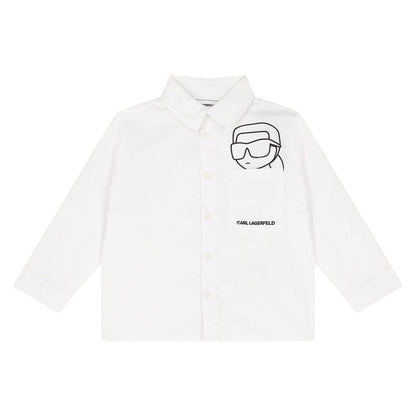 Karl Lagerfeld - Комплекти - Boys White & Blue Denim Trouser Set - Love|Labels