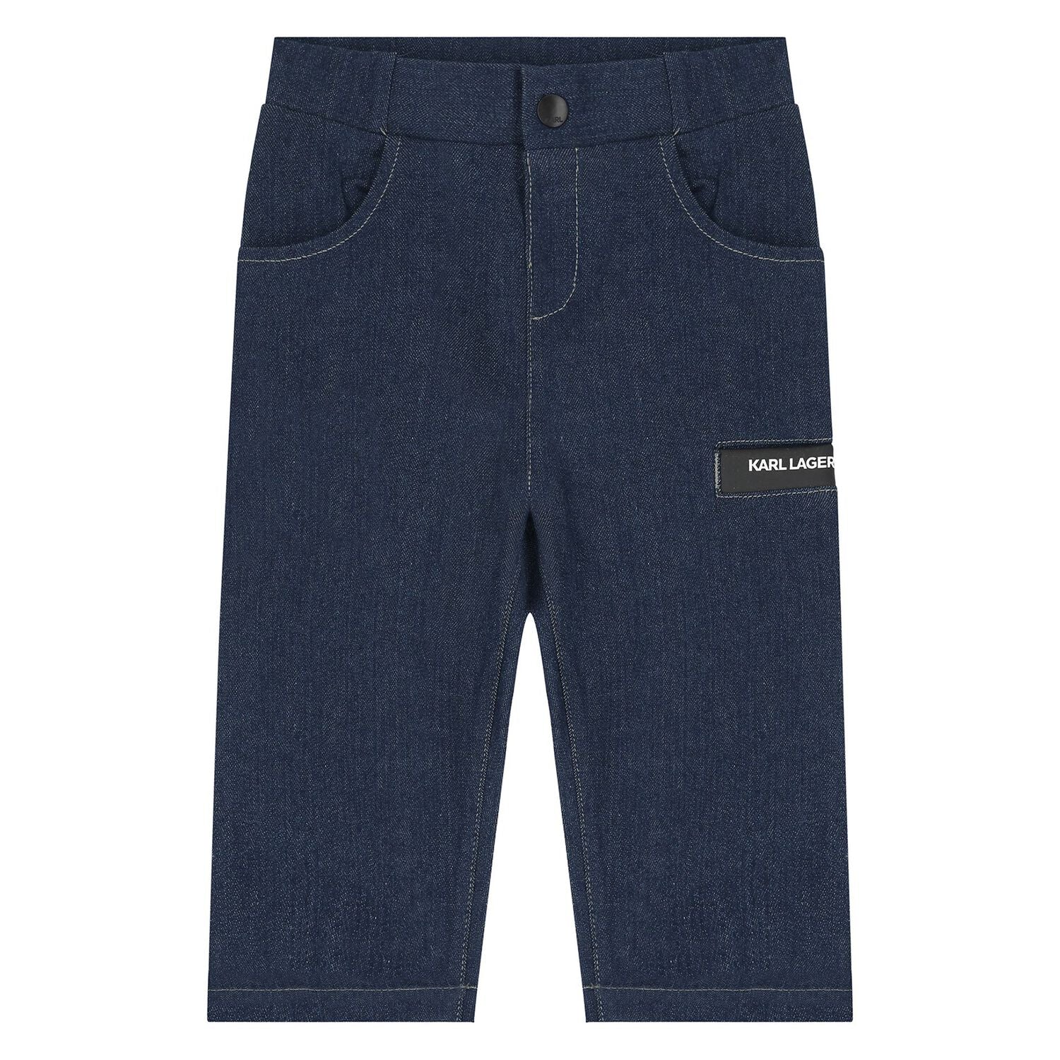 Karl Lagerfeld - Комплекти - Boys White & Blue Denim Trouser Set - Love|Labels